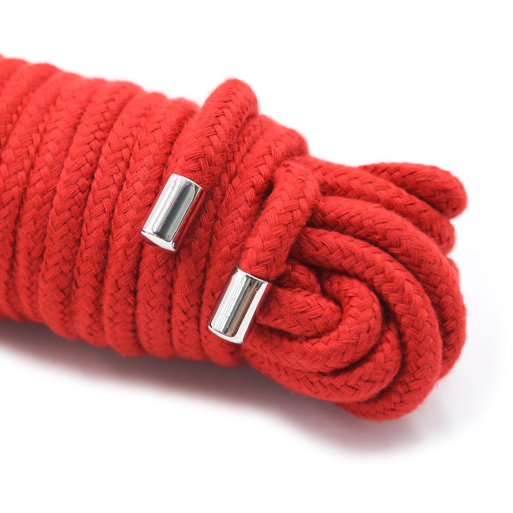 Sex toys 10 meters of red cotton rope with a metal head - Image 2