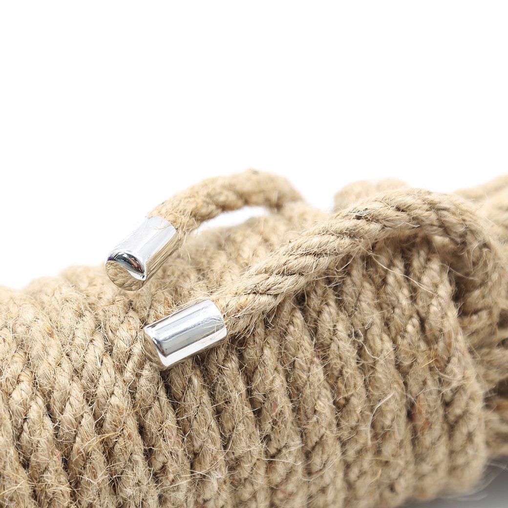Sex toys 10 meters of rough and original hemp rope with a metal head - Image 2