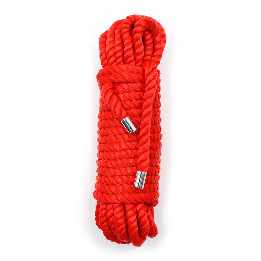 Sex toys 5 meters of red silk rope with a metal head