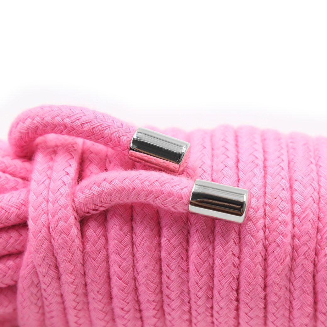 Sex toys 10 meters of pink cotton rope with a metal head - Image 2