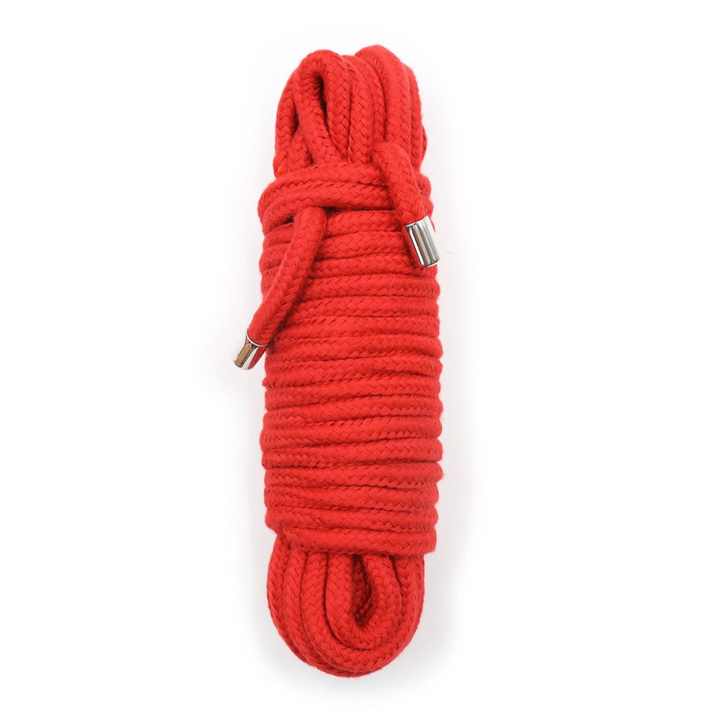Sex toys 10 meters of red cotton rope with a metal head