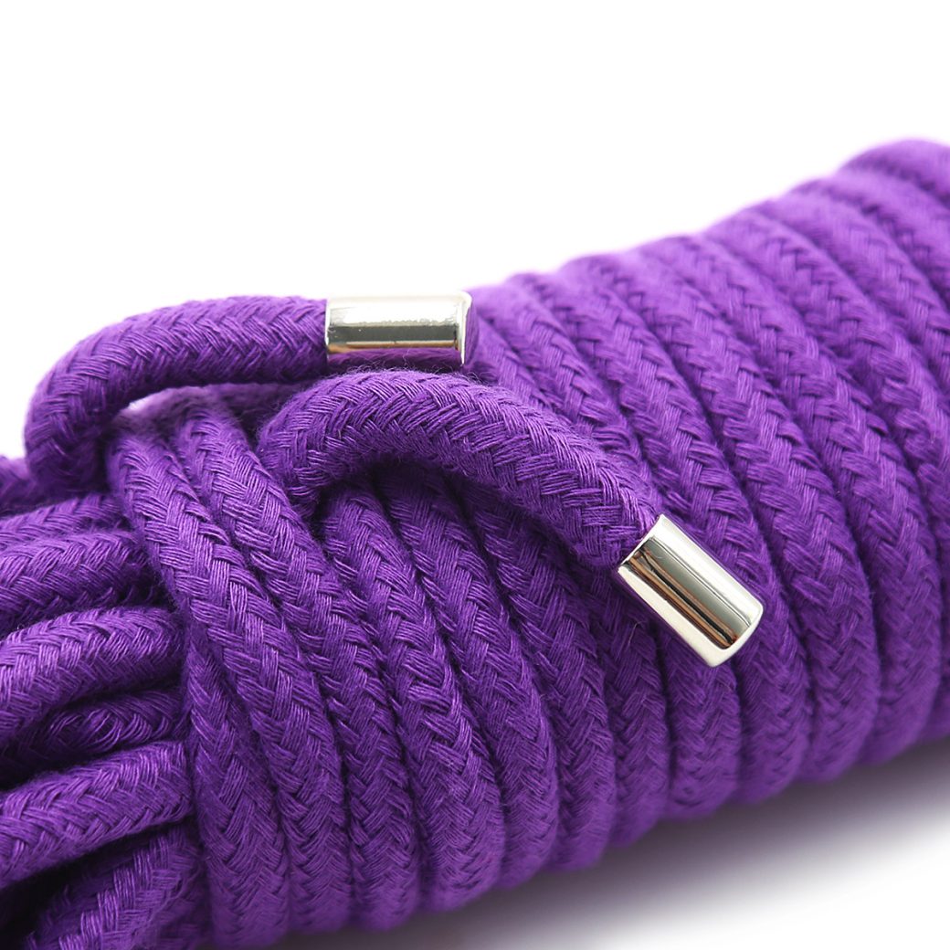 Sex toys 20 meter purple cotton rope with a metal head - Image 2