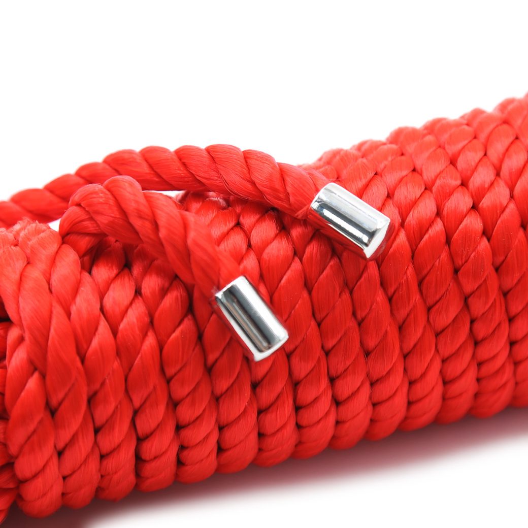 Sex toys 5 meters of red silk rope with a metal head - Image 2